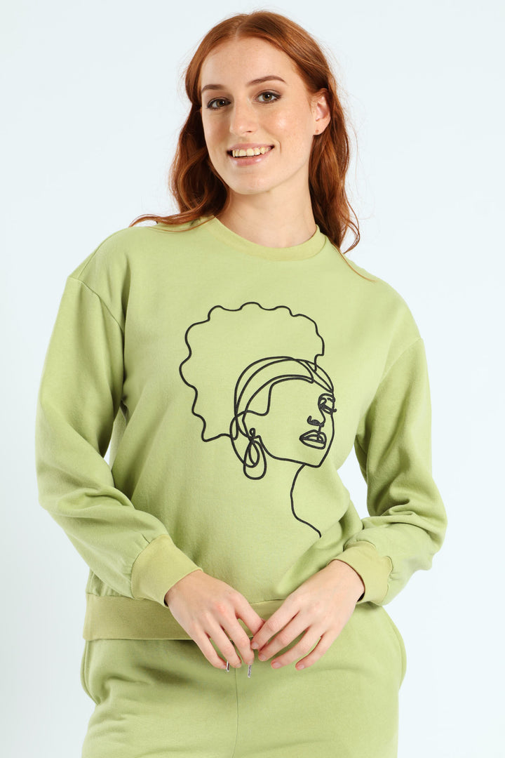 Print Screen Pullover - Matcha