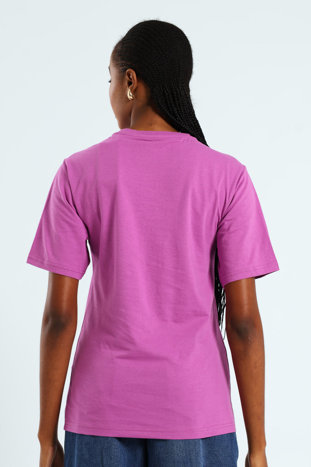No. 1 Logo Stacked Graphics Tee - Berry