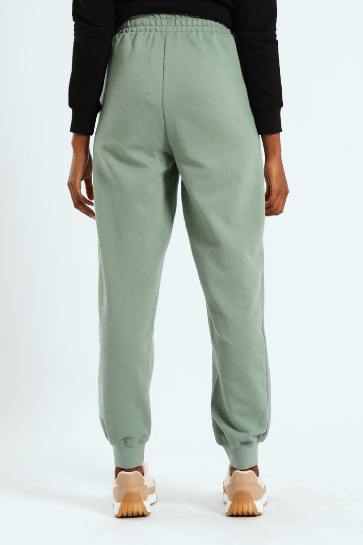 Essential No.1 Logo High-Waist Comfort Pants - Green