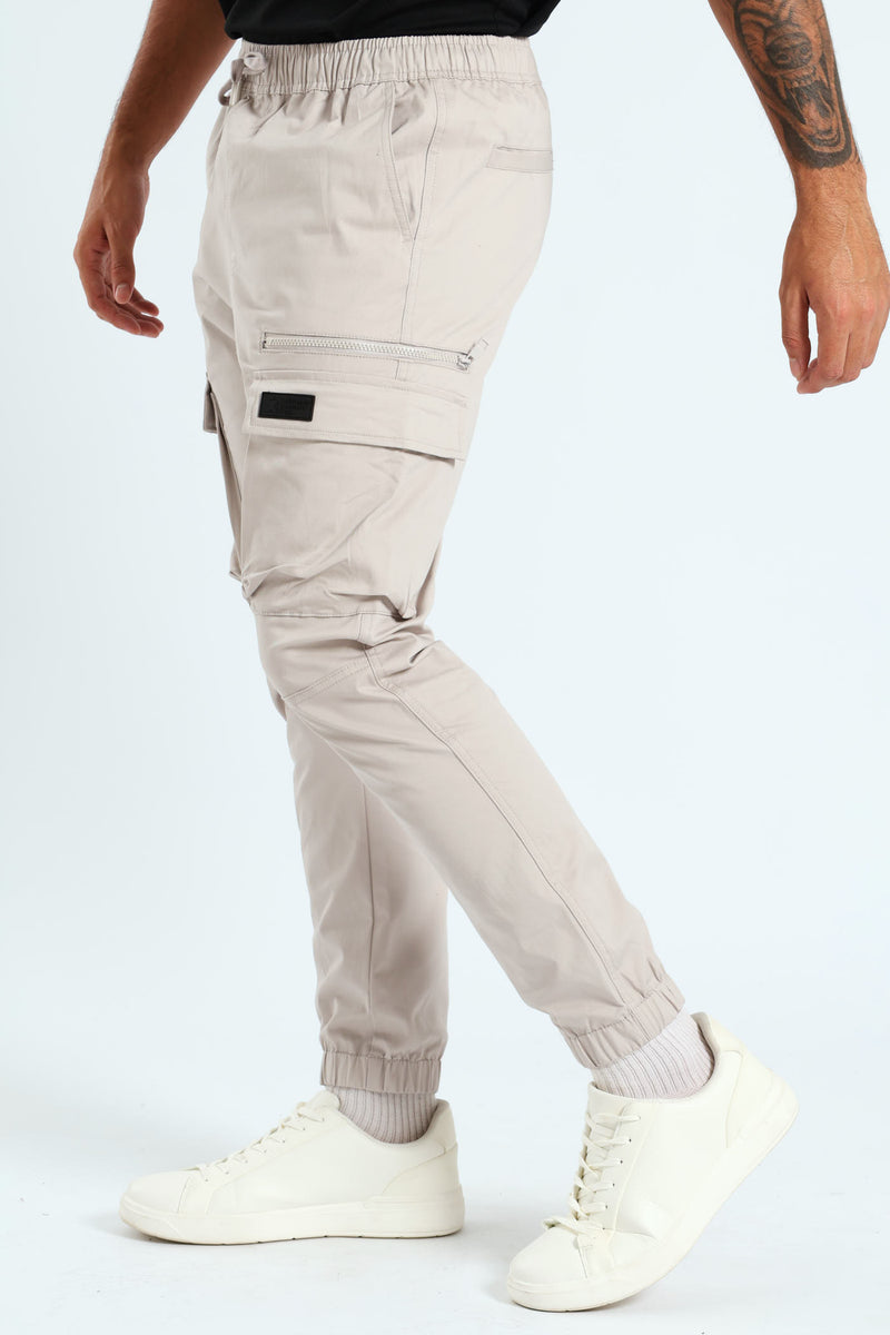 Multi Pocket Trouser - Light Grey