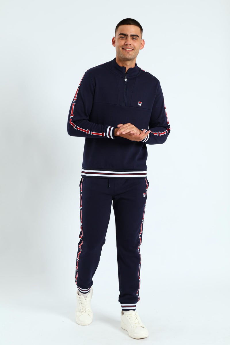 Foster 3/4 Zip Sweater - Navy