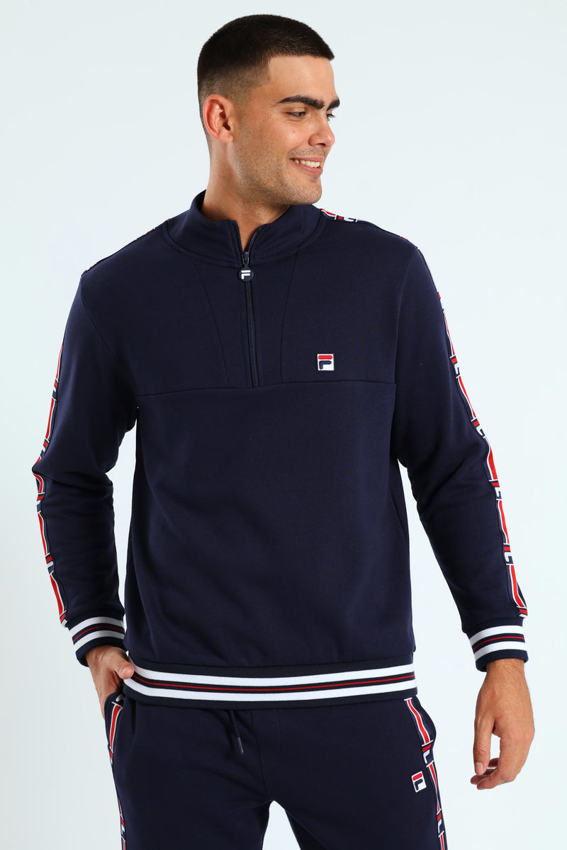 Foster 3/4 Zip Sweater - Navy