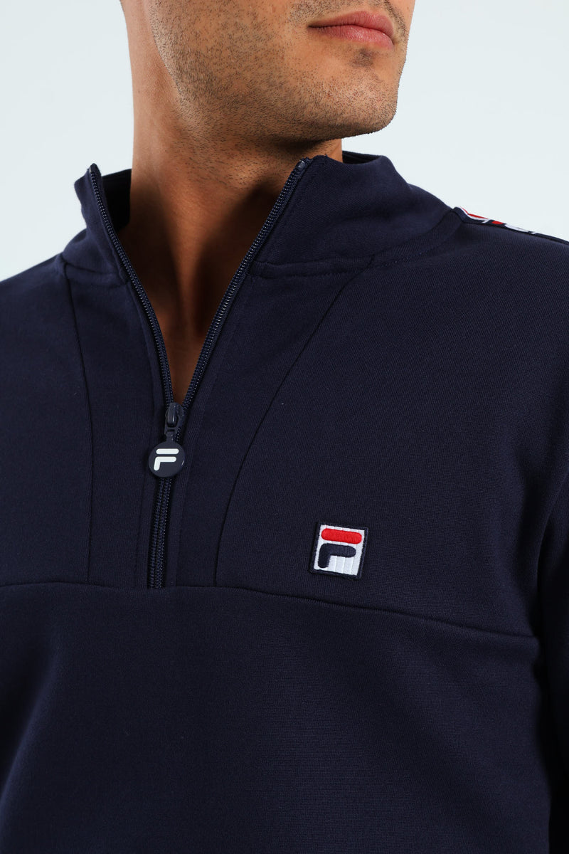 Foster 3/4 Zip Sweater - Navy