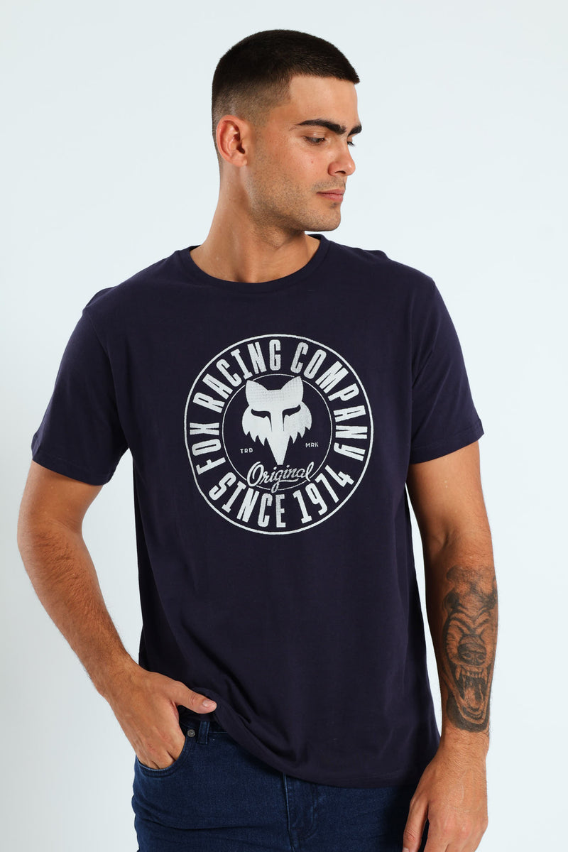 Emblem Short Sleeve Tee - Navy