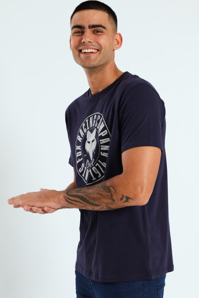 Emblem Short Sleeve Tee - Navy