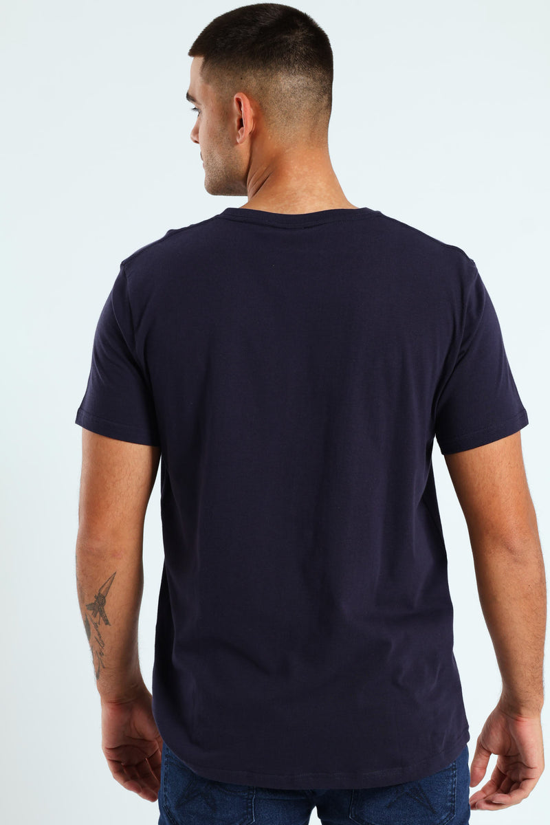 Emblem Short Sleeve Tee - Navy