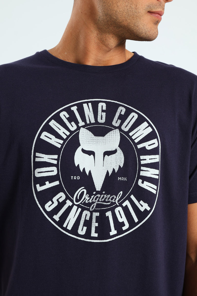Emblem Short Sleeve Tee - Navy