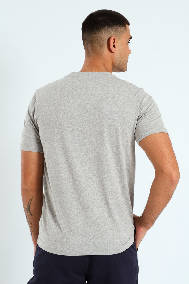 Graphics Multiple Cat Logo Tee - Light Grey