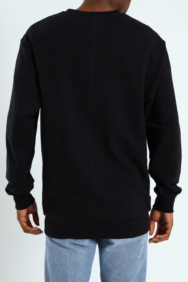 Icon Logo Crew Top - Black