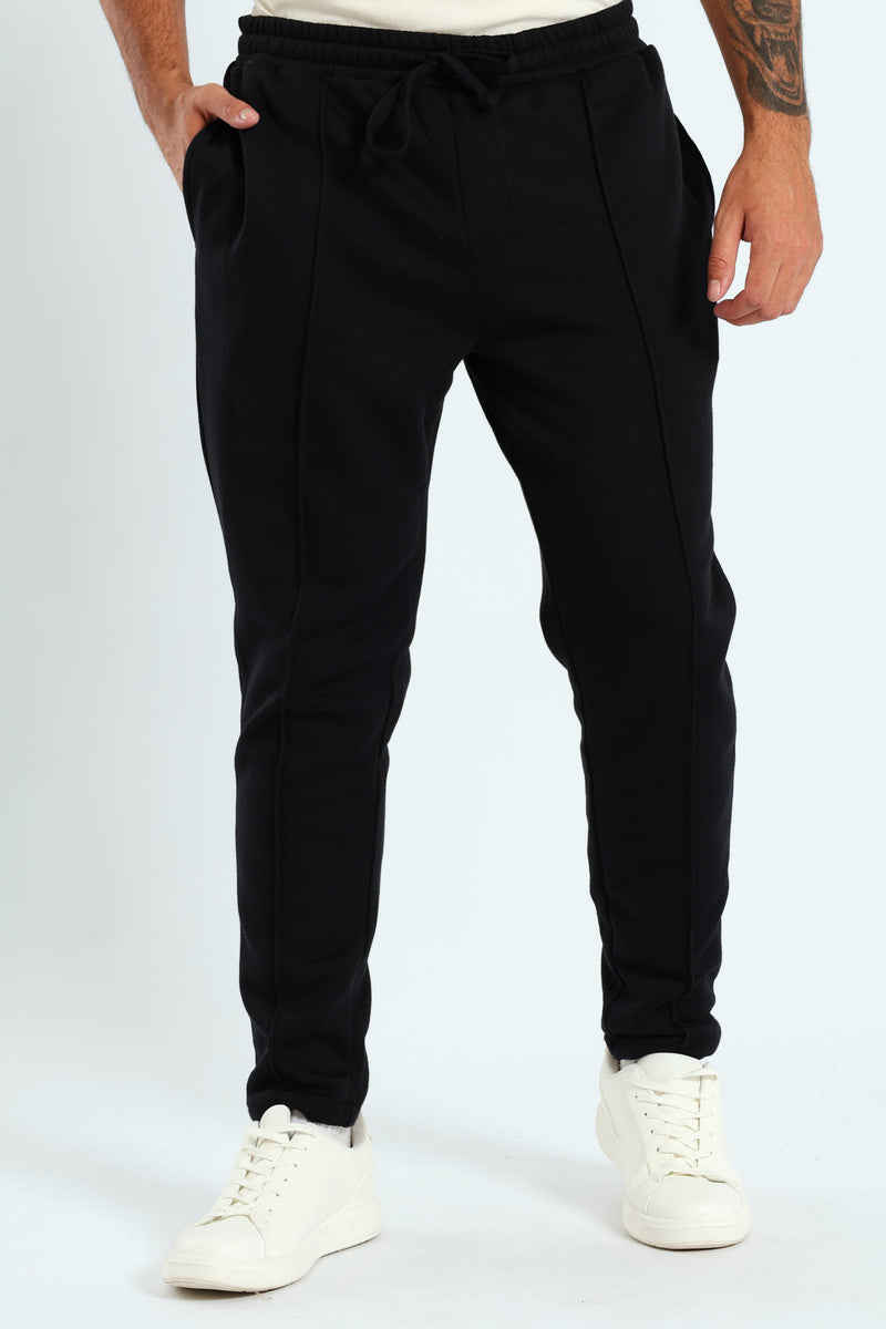 Pin Tuck Jogger - Black
