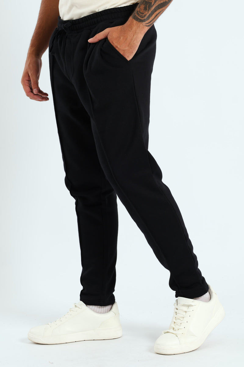 Pin Tuck Jogger - Black