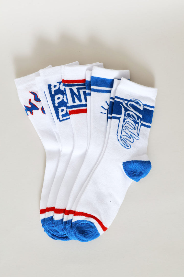 Boys 5 Pack Anklet Socks - White