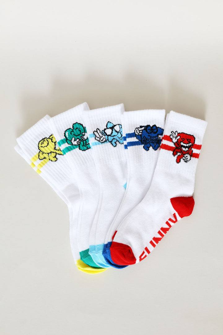 Pre-Boys 5 Pack Anklet Socks - Neutral