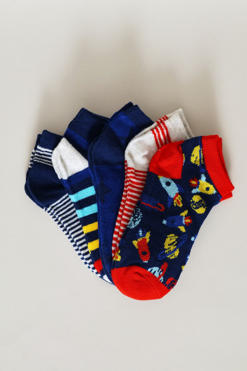 Pre-Boys 5 Pack Low Cut Socks - Multi