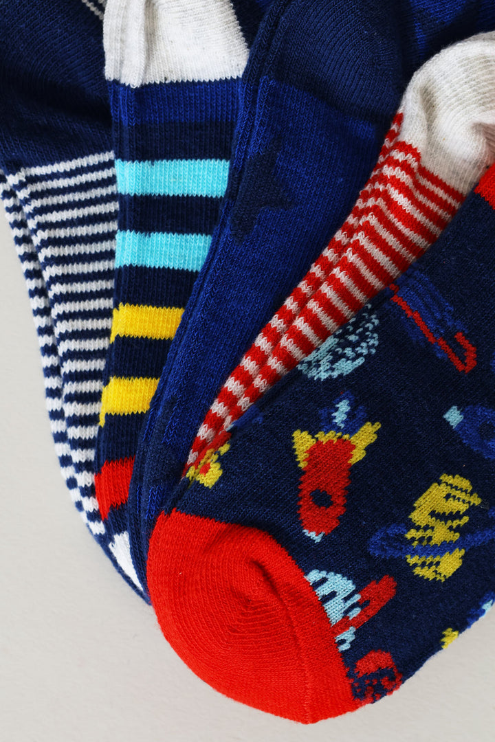 Pre-Boys 5 Pack Low Cut Socks - Multi