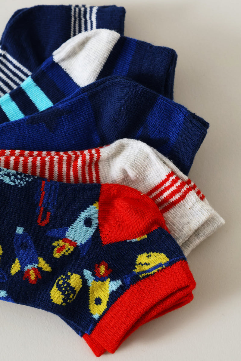 Pre-Boys 5 Pack Low Cut Socks - Multi