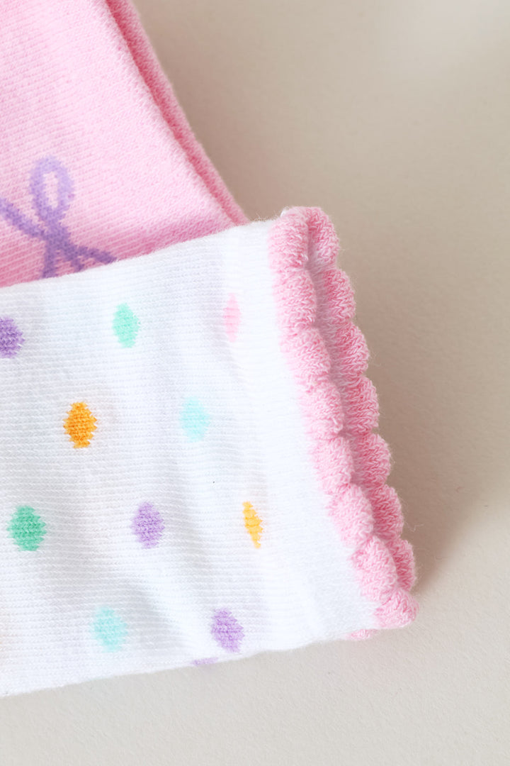 Pre-Girls 5 Pack Bow Anklet Socks - Multi