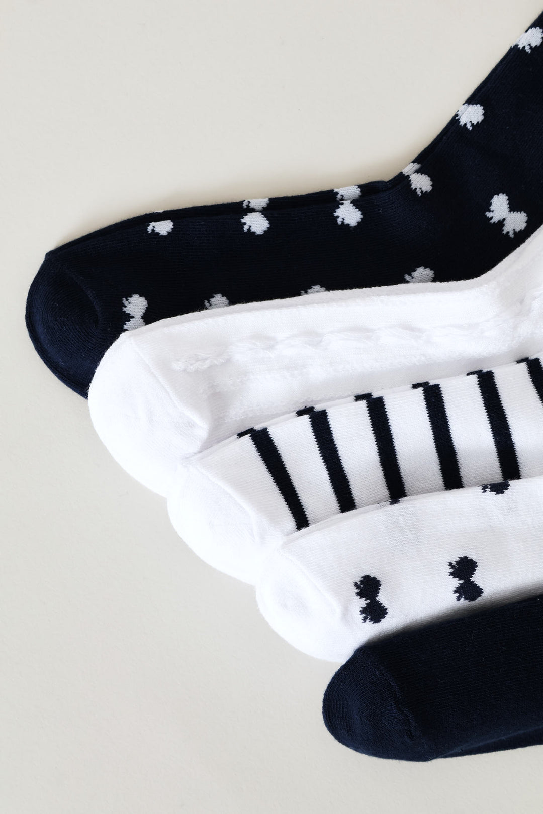 Girls 5 Pack Bow Anklet Sock - Multi