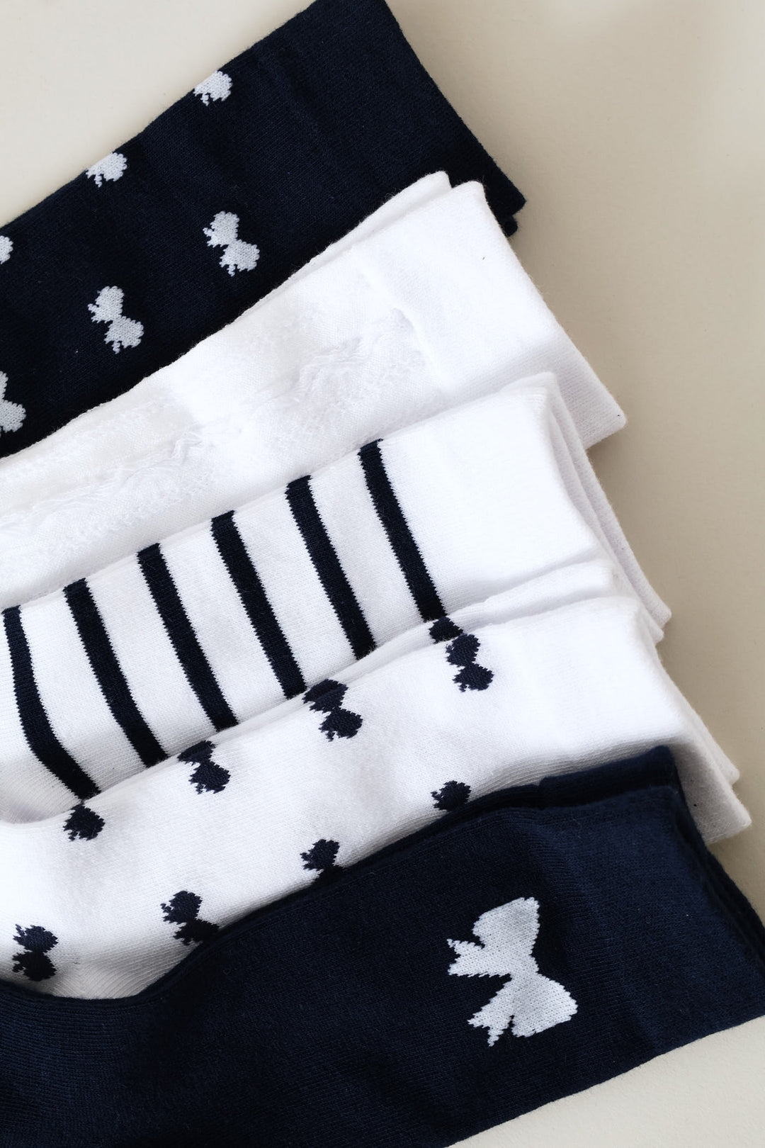 Girls 5 Pack Bow Anklet Sock - Multi