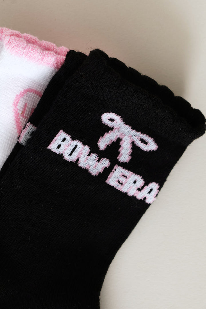 5 Pack Bows Anklet Socks - Pink