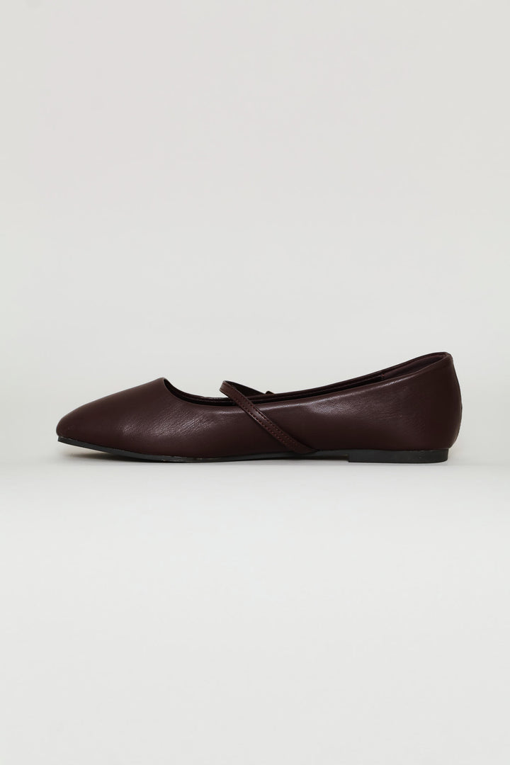 Plain Mary Jane Pump - Burgundy
