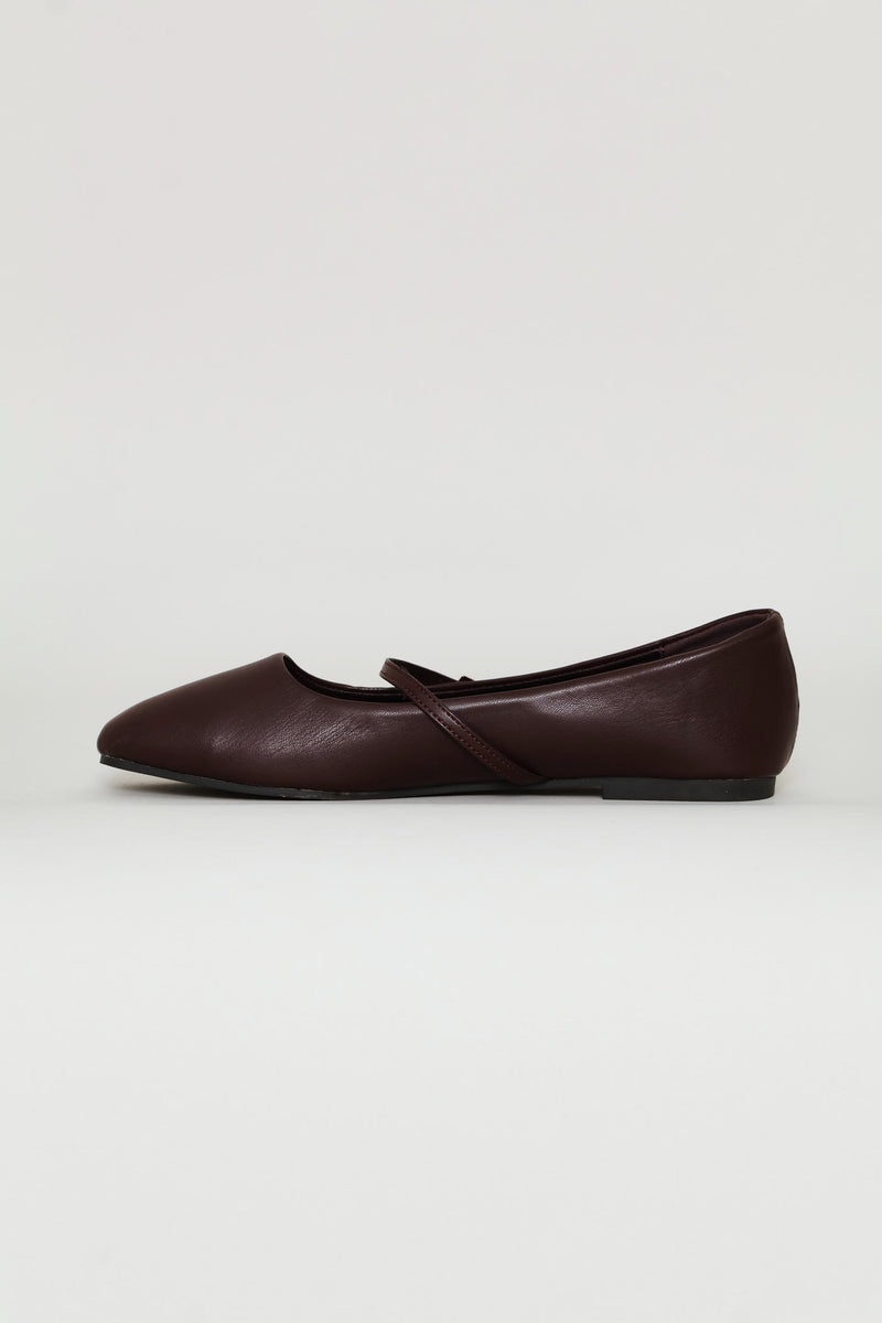 Plain Mary Jane Pump - Burgundy