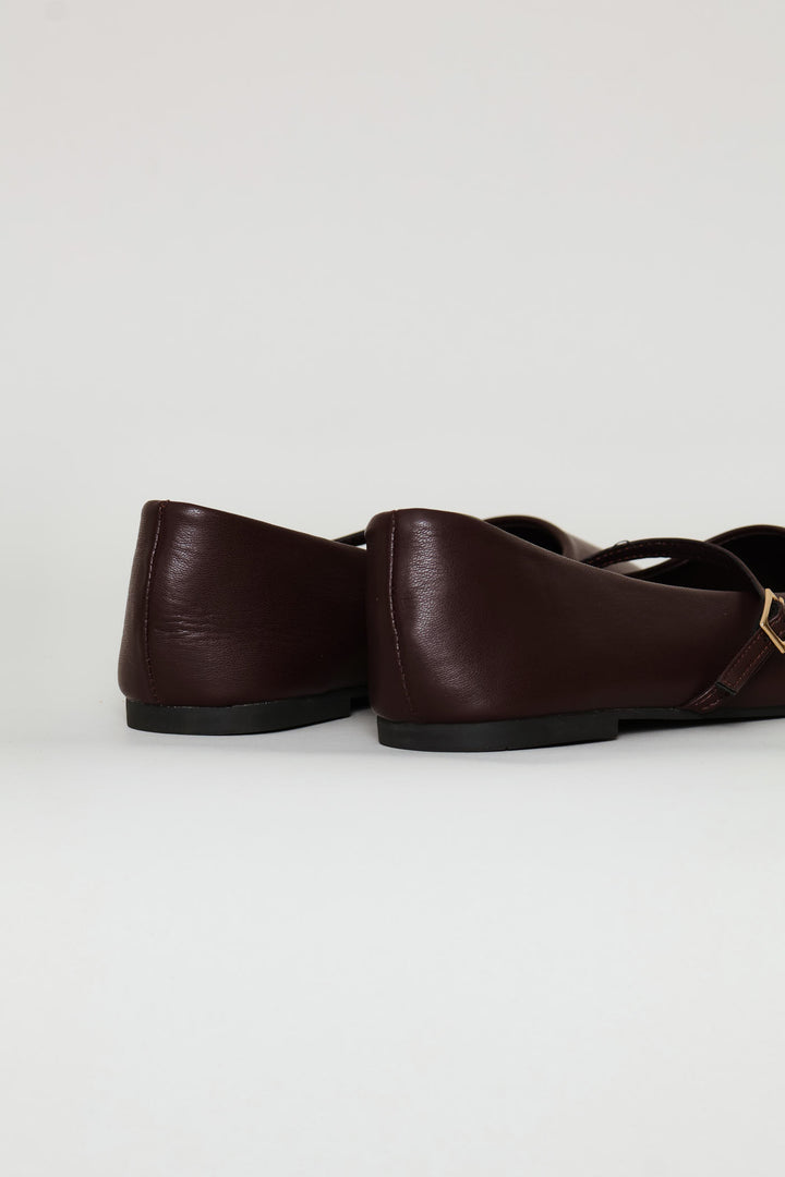 Plain Mary Jane Pump - Burgundy