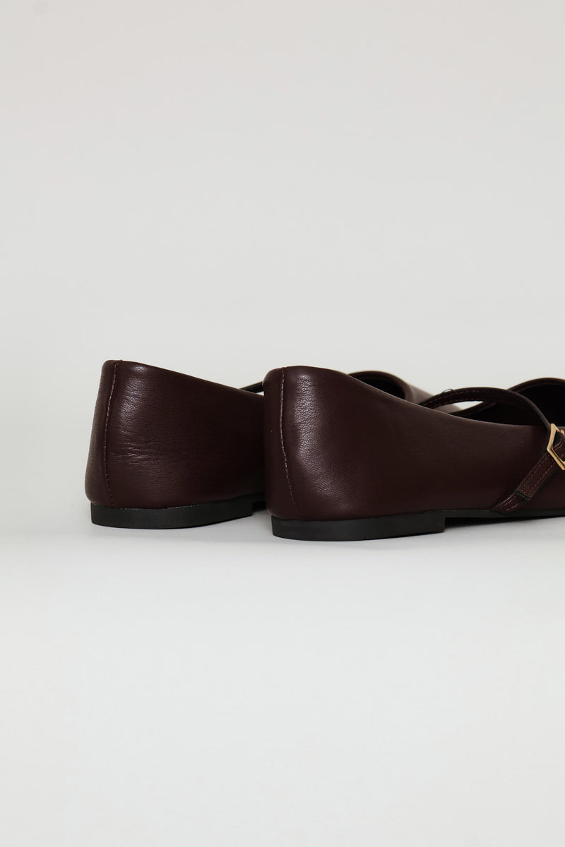 Plain Mary Jane Pump - Burgundy