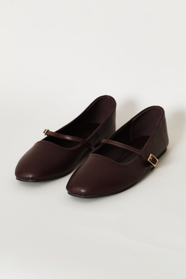 Plain Mary Jane Pump - Burgundy