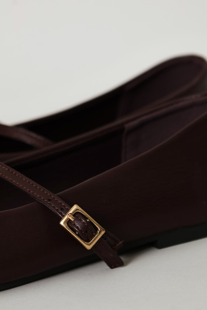 Plain Mary Jane Pump - Burgundy