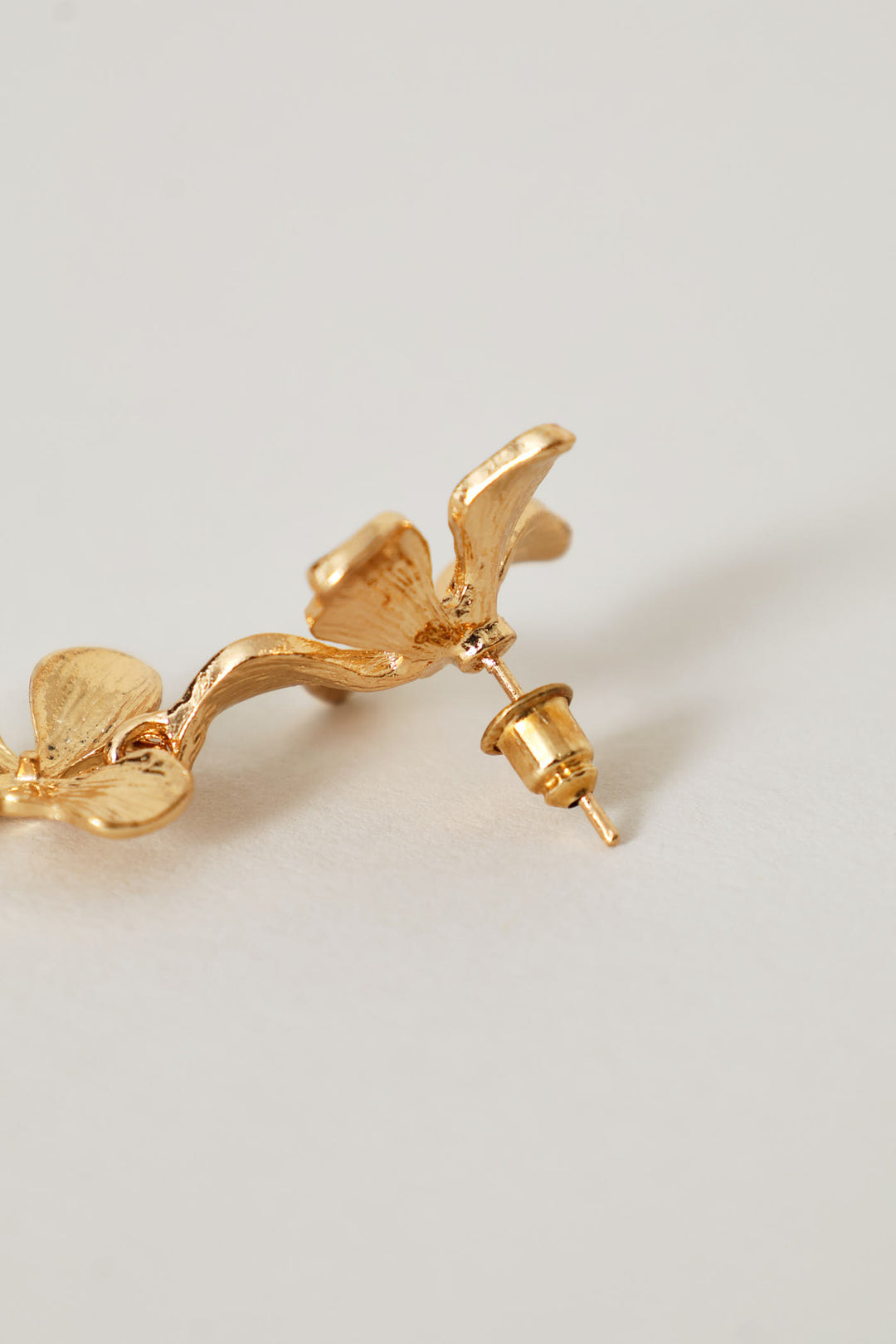 Floral Drop Earring - Gold