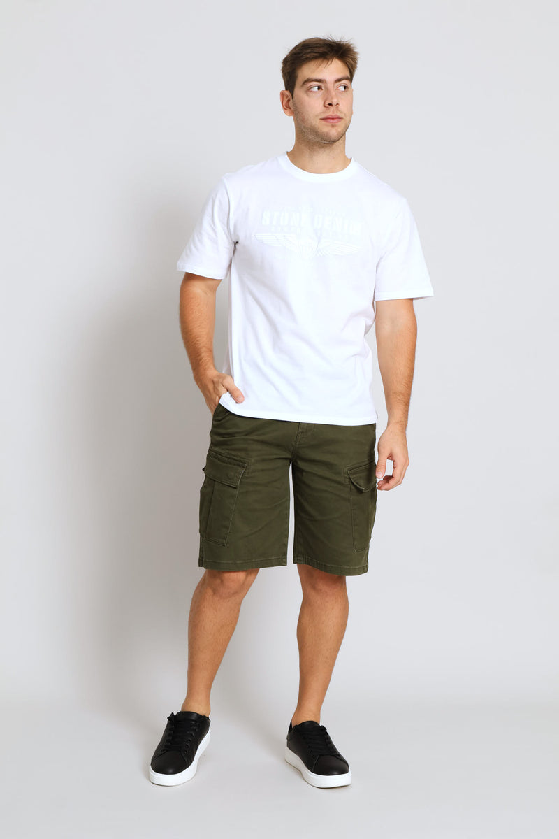 Denim Wings Tee - White