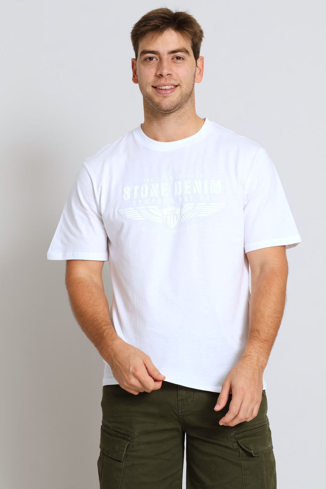 Denim Wings Tee - White