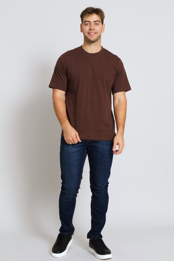 Plain Crew Tee - Chocolate