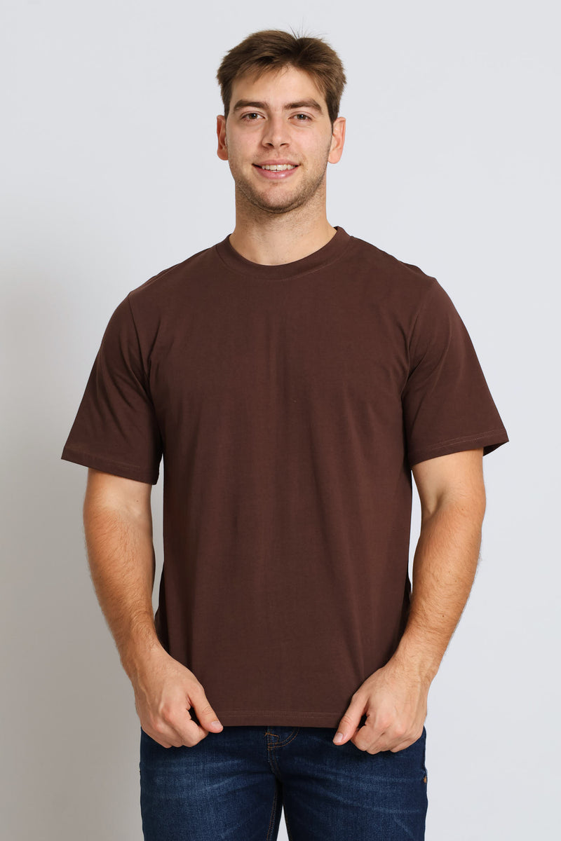 Plain Crew Tee - Chocolate