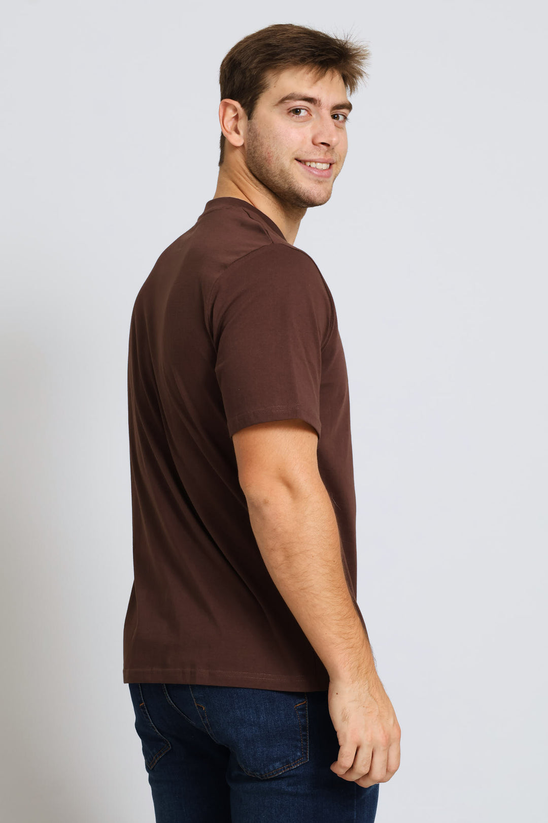 Plain Crew Tee - Chocolate