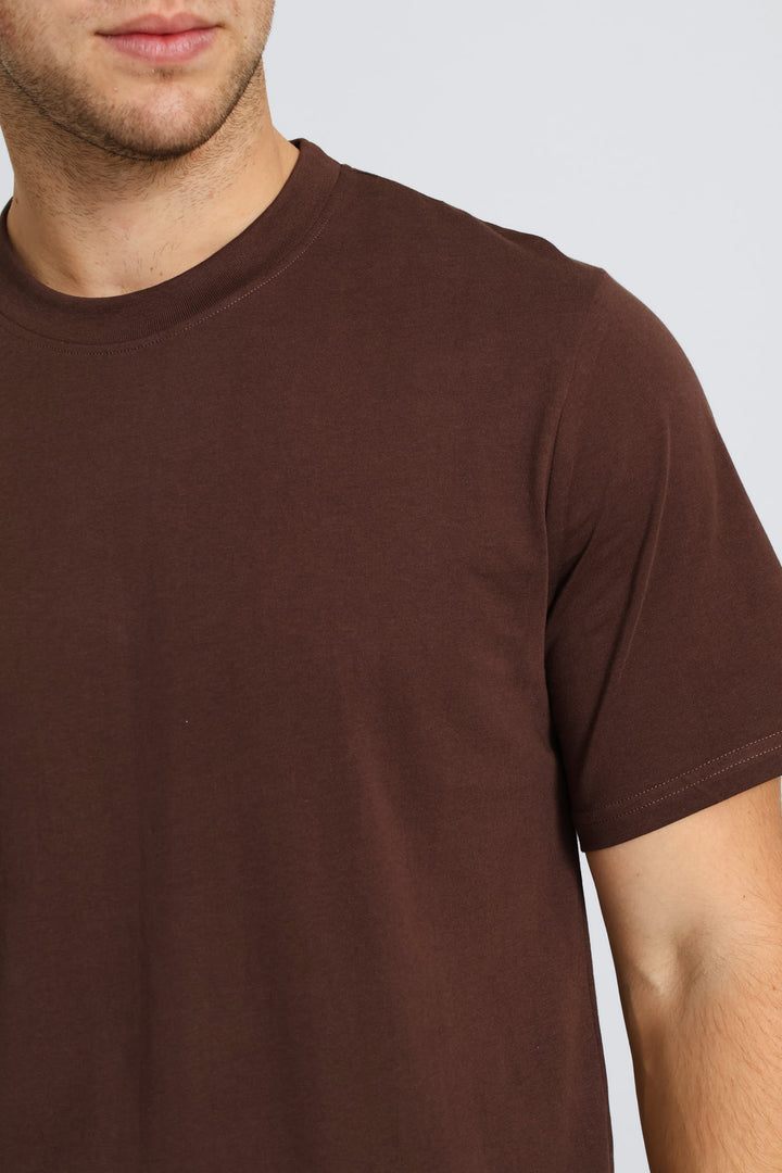 Plain Crew Tee - Chocolate
