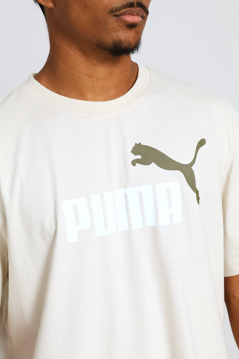 Graphic Photo Print Tee - Stone