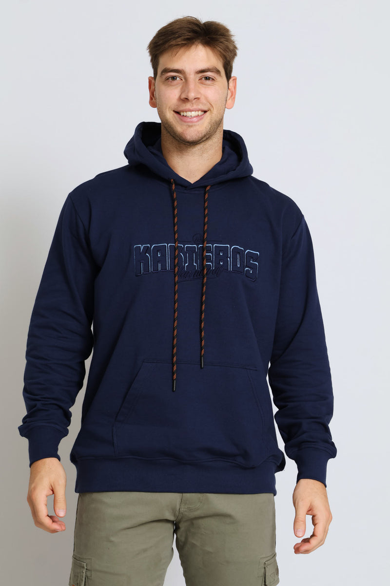 Classic Tonal Logo Hoodie - Navy