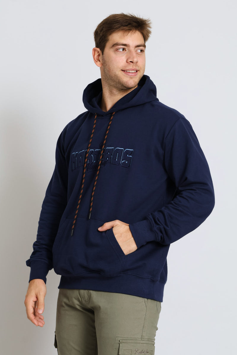 Classic Tonal Logo Hoodie - Navy