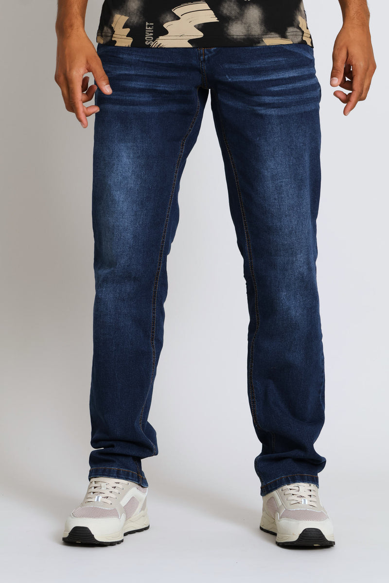 Avery Straight Denim - Midnight Blue