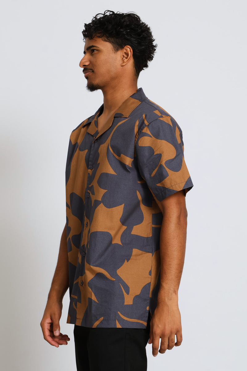 Cotton Printed Shirt - Brown