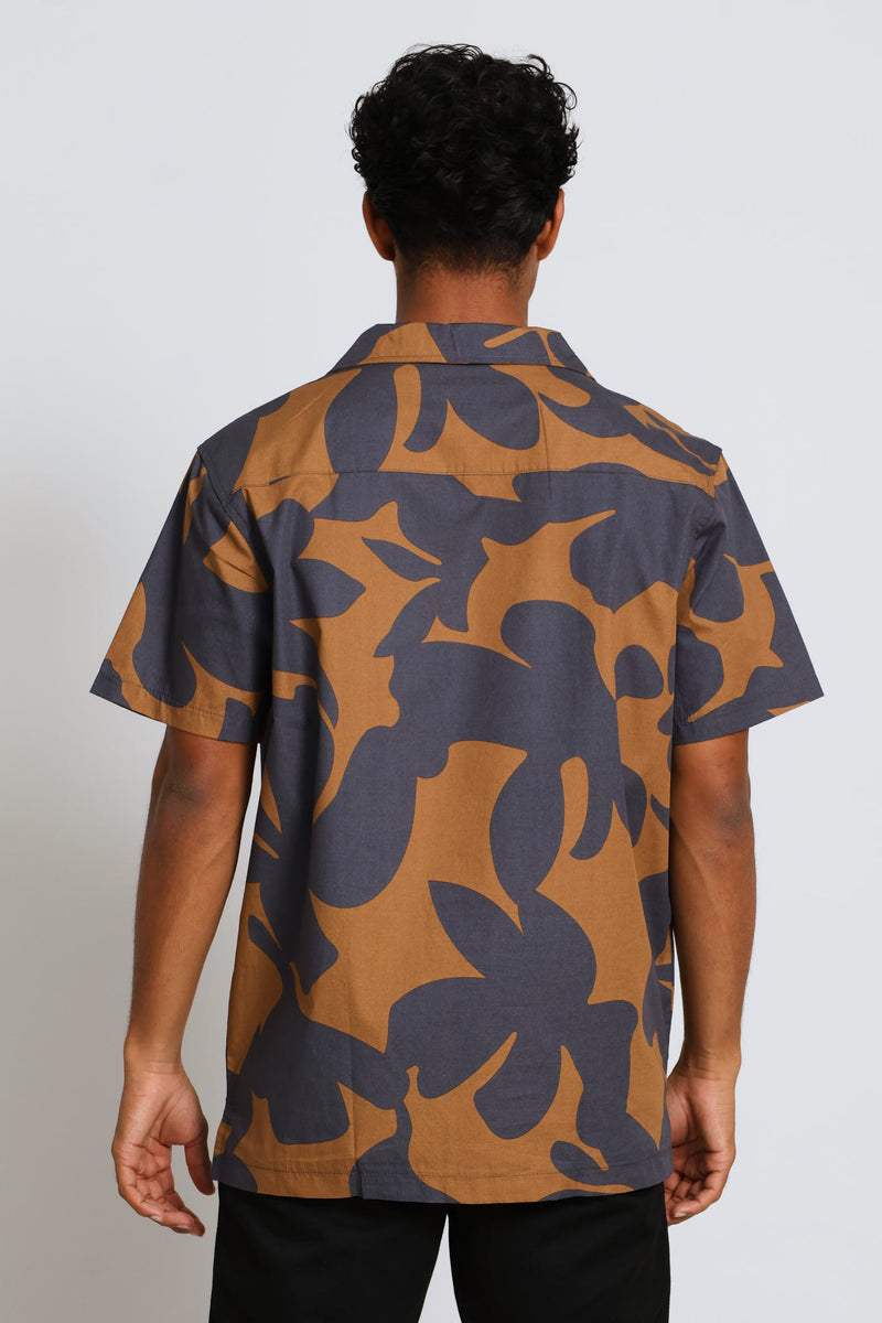 Cotton Printed Shirt - Brown