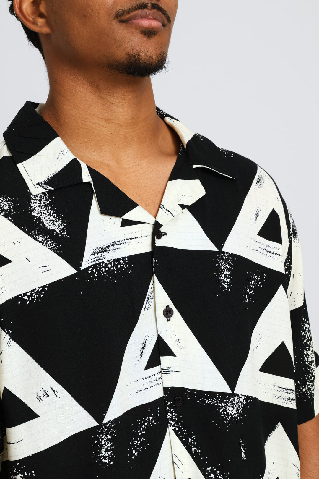 Print Viscose Shirt - Black/Ecru