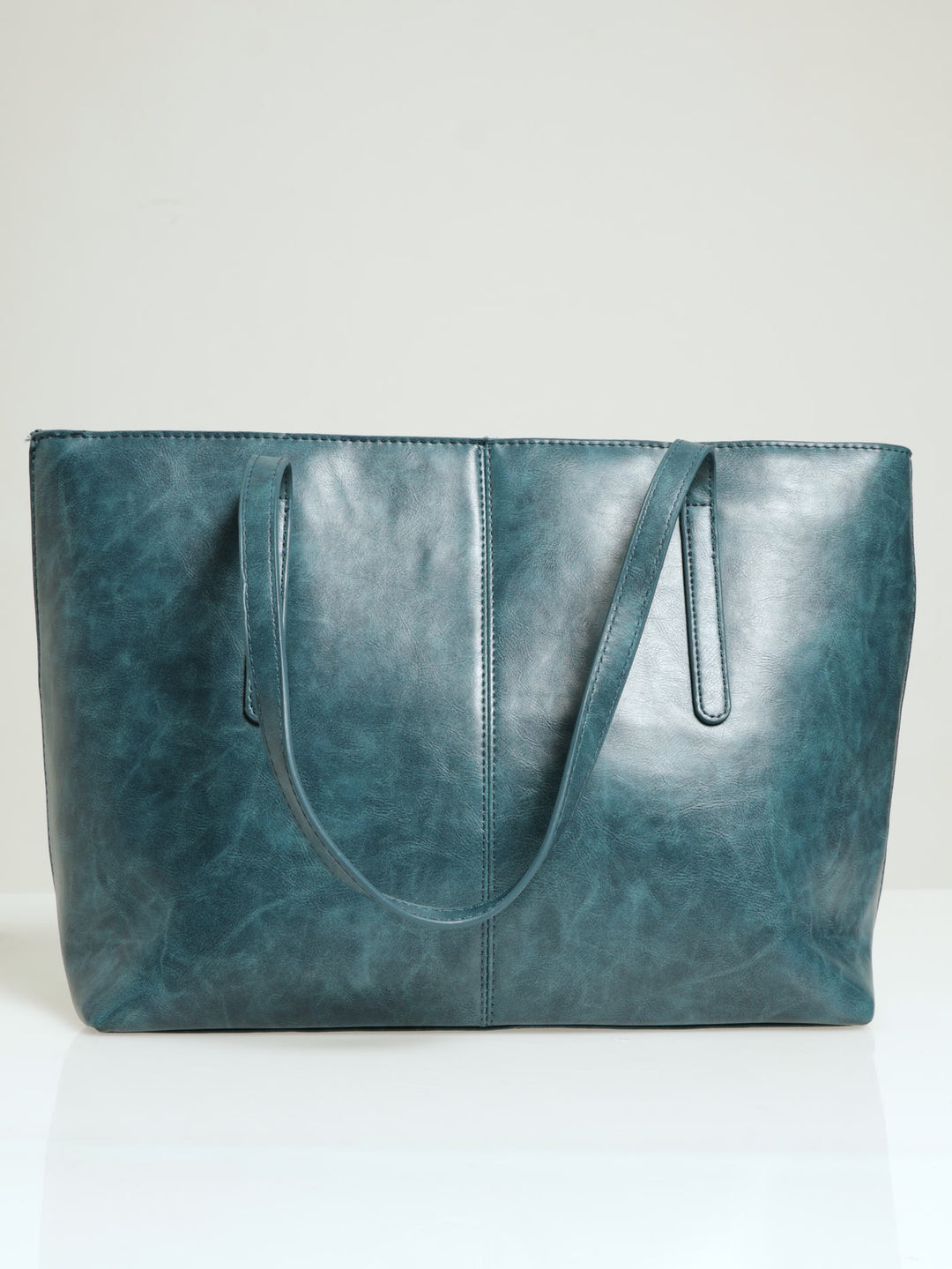 Panelled Shopper Bag - Teal