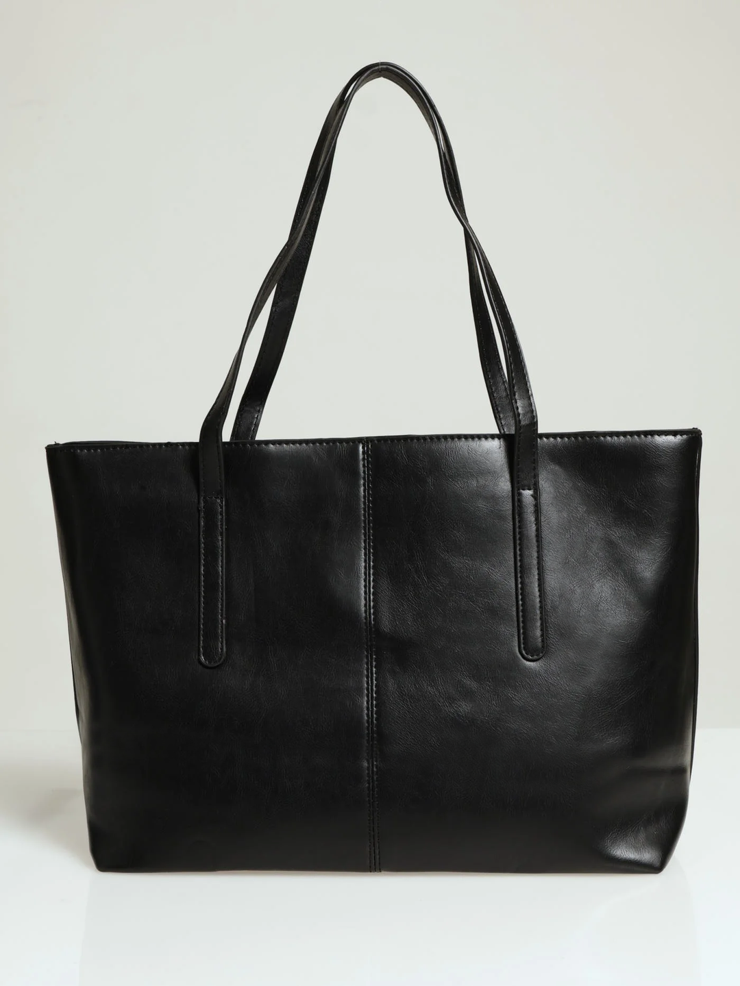 Panelled Shopper Bag - Black