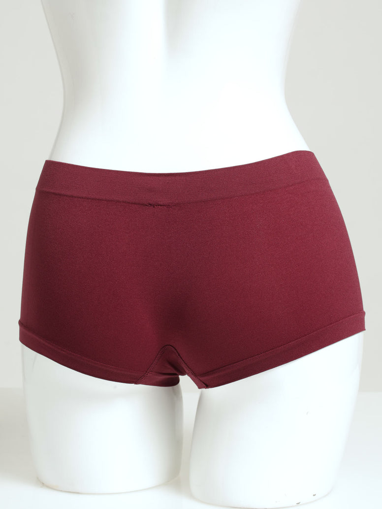 3 Pack Seamless Boyleg Panty - Grapeade/Antler/Windsor Wine