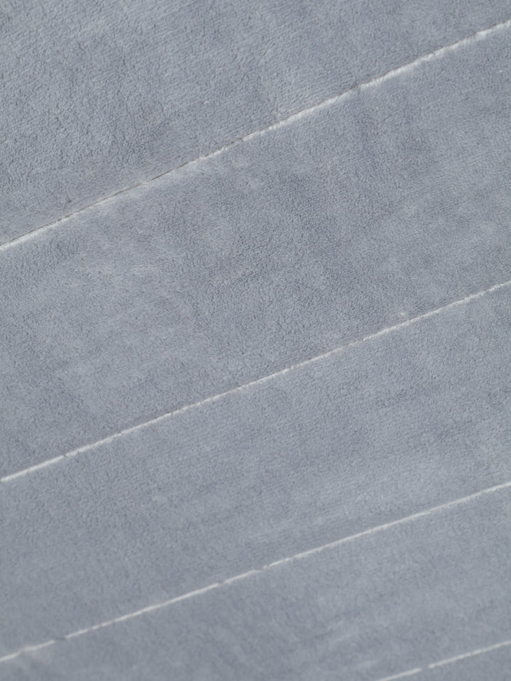 Memory Foam Embossed Stripe Bath Mat 12mm - Grey