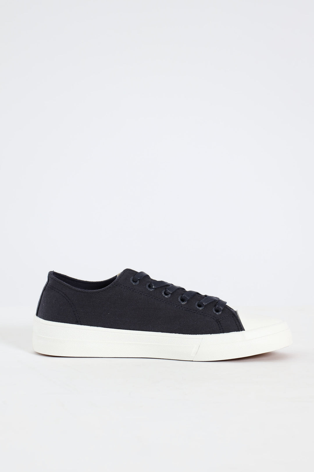 Canvas Lace Up Sneaker - Navy