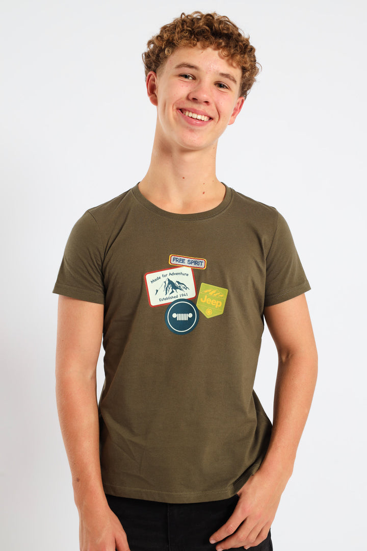 Boys Free Spirit Tee - Fatigue